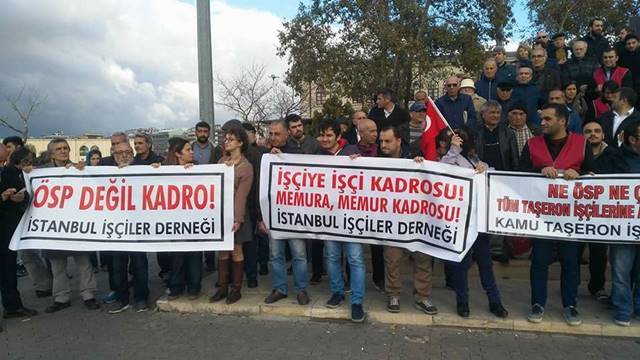 İstanbul'da Taşeron İşçilerin Eylemi
