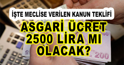 Asgari Ücret 2 Bin 500 Lira Mı Olacak? İşte Meclise Sunulan Kanun Teklifi