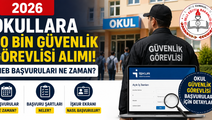 2026 Okullara 30 Bin Güvenlik Görevlisi Alımı: MEB Başvuruları Ne Zaman? Okul Güvenlik Görevlisi Başvuru Şartları ve İŞKUR Ekranı